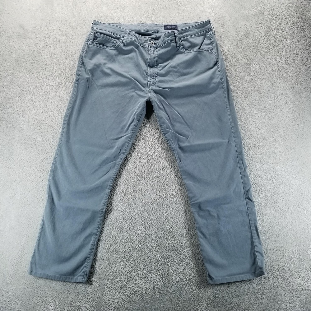 AG Jeans Mens 40x34 Gray Graduate Tailored Leg Stretch Comfort Italian Fabric